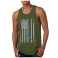 thumbnail image 1 of Caqnni Men's USA Flag Distressed Graphic Tank Tops Mens USA Sleeveless Shirts 4th of July Independence Day (AG,3XL), 1 of 4