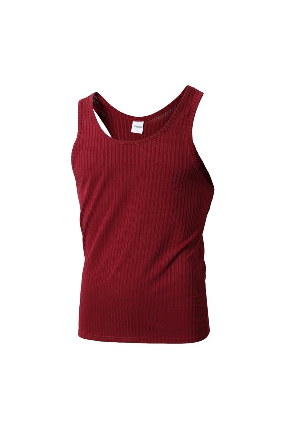 Men's Workout Tank Tops Sleeveless Gym Shirts Bodybuilding Fitness Muscle Tee Shirts Moisture Wicking L,Red