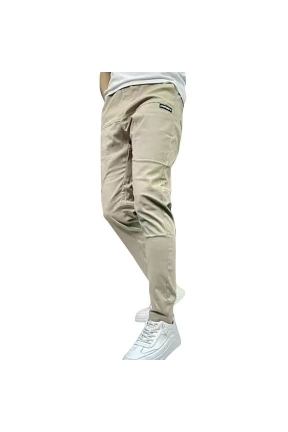 Men's pants with pockets are casual and practical (Khaki,36)