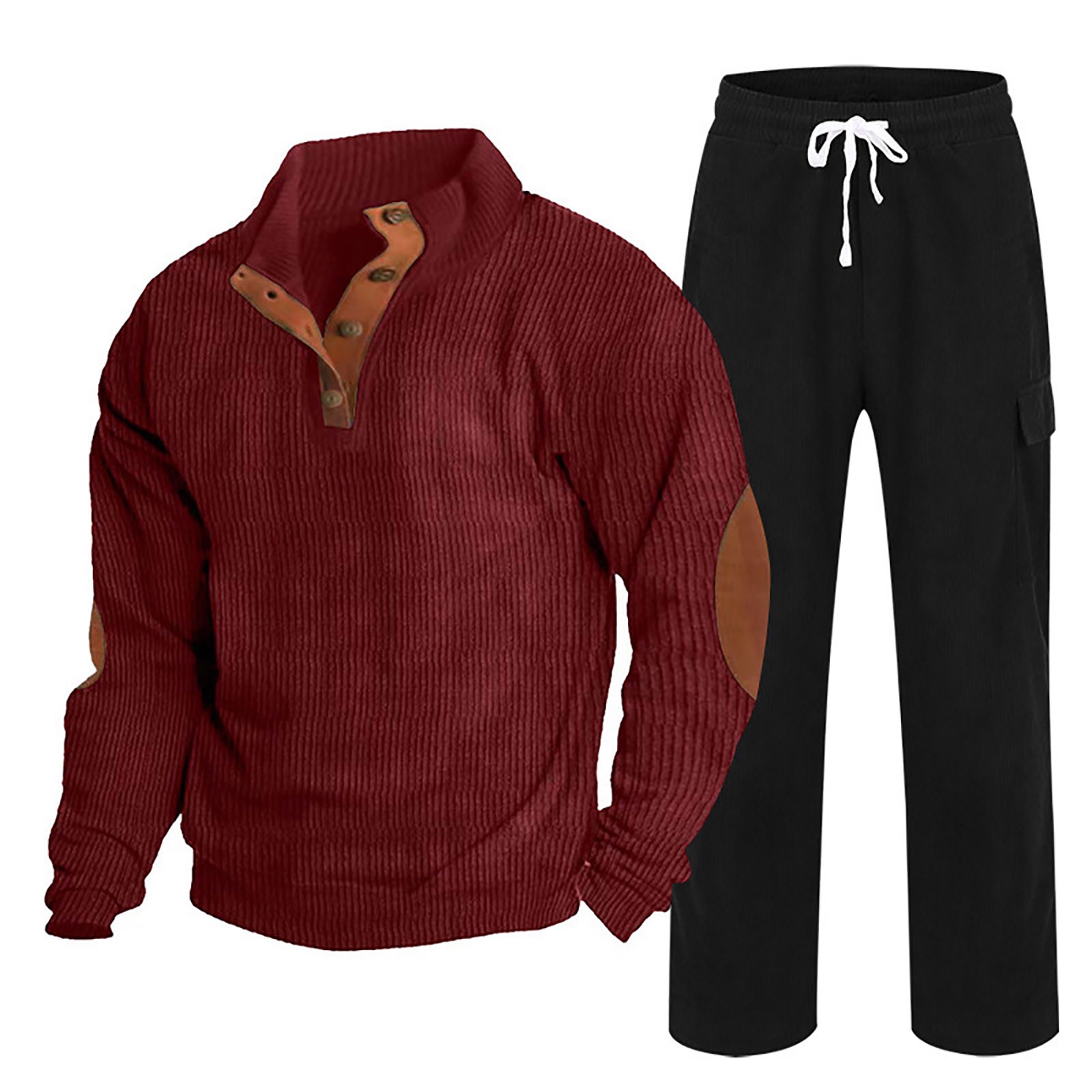 Elegant Comfort Cotton Active Men Tracksuit 2 Piece Set Athletic Jogging Sweatsuits