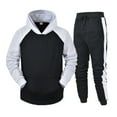 thumbnail image 1 of Caqnni Mens 2 Pieces Tracksuit Sets Hoodies Sweatsuit Long Sleeve Sweatshirts and Pants Outfits Jogger Sets (White,S), 1 of 5