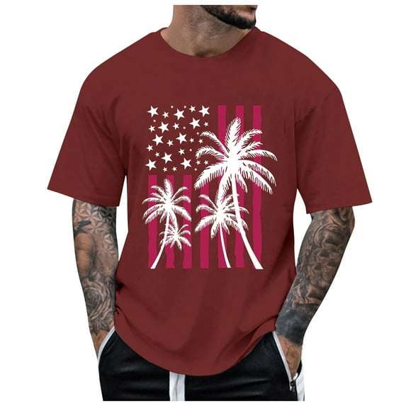 Caqnni Mens American Flag 3D Printed T-Shirts Classic USA Patriotic Tees Stars Stripes Short Sleeve Shirts 4th of July Tops Mens Shirts (White,XXL)
