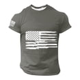 thumbnail image 1 of Caqnni Mens American Flag T-Shirt Patriotic Shirts 4th of July Short Sleeve Tee Shirt Shirts for Men(GY2,XXL), 1 of 4