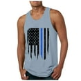thumbnail image 1 of Caqnni Mens American Flag Tank Top 4th of July Shirt American Flag Patriotic Short Sleeved Independence Day Shirt(Light Blue,3XL), 1 of 5