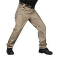thumbnail image 1 of Caqnni Mens Cargo Pants Cotton Relaxed Fit Casual Pants with Multi-Pockets for Men (Khaki,M), 1 of 3