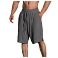 thumbnail image 1 of Caqnni Men's Hiking Casual Shorts Outdoor Casual Trousers Drawstring Shorts with Multi Pockets Running Workout Athletic M-XXL Summer Beach Jogging Leisure (Grey,XL), 1 of 4