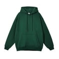 thumbnail image 1 of Caqnni Mens Fashion Athletic Hoodies Sport Sweatshirt Solid Color Pullover Big And Tall (5XL,Dark Green), 1 of 5
