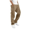 thumbnail image 1 of Caqnni Mens Fashion Joggers Sports Casual Pants - Casual Pants Pants Trousers Mens Casual Pants Athletic Gym Mens Pants Men's Casual Cargo Pants (XL,Z03-Khaki), 1 of 9
