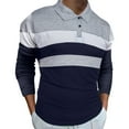 thumbnail image 1 of Caqnni Mens Fashion Polo Shirts Long Sleeve Shirt Classic Button Cotton Stylish Golf Polo Shirts with Pocket for Men (Z02-Grey,XL), 1 of 1