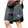 thumbnail image 1 of Caqnni Mens Hiking Casual Shorts Fishing Travel Casual Shorts Multi Pockets (Z03-Grey,L), 1 of 6