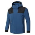 thumbnail image 1 of Caqnni Mens Lightweight Waterproof Jacket Windproof Hooded jackets for Men Hiking Cycling Travel Running (Navy,XS), 1 of 4