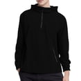 thumbnail image 1 of Caqnni Mens Lightweight Windbreaker Full Zip Up Laydown Collar Jackets Light Casual Coat with Zip Pockets Running (Black,3XL), 1 of 3