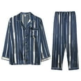 thumbnail image 1 of Caqnni Mens Pajama Set for Men, Pajama Set, Men's Pajamas, Sleep Set with Pockets, Up to Size 5XL Plaid Pajama Set (A04-Dark Blue,M), 1 of 8