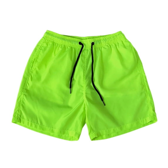 Caqnni Men's Quick Dry Beach Pants Plain Three Quarter Pants Loose Swim Shorts Workout Casual Shorts High Waisted Shorts Jogger Shorts Casual Comfy Shorts SIZE M-4XL (Green,L)