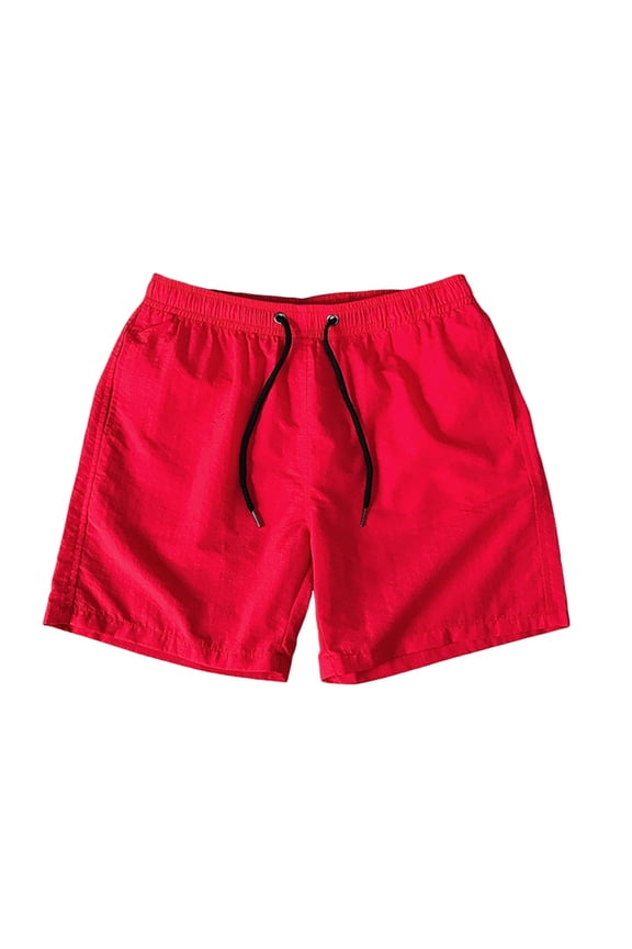 Mens Shorts Casual For Summer Men'S Quick Dry Beach Pants Plain Three Quarter Pants Loose Swim Shorts Workout Casual Shorts SIZE M-4XL (Red,5XL)