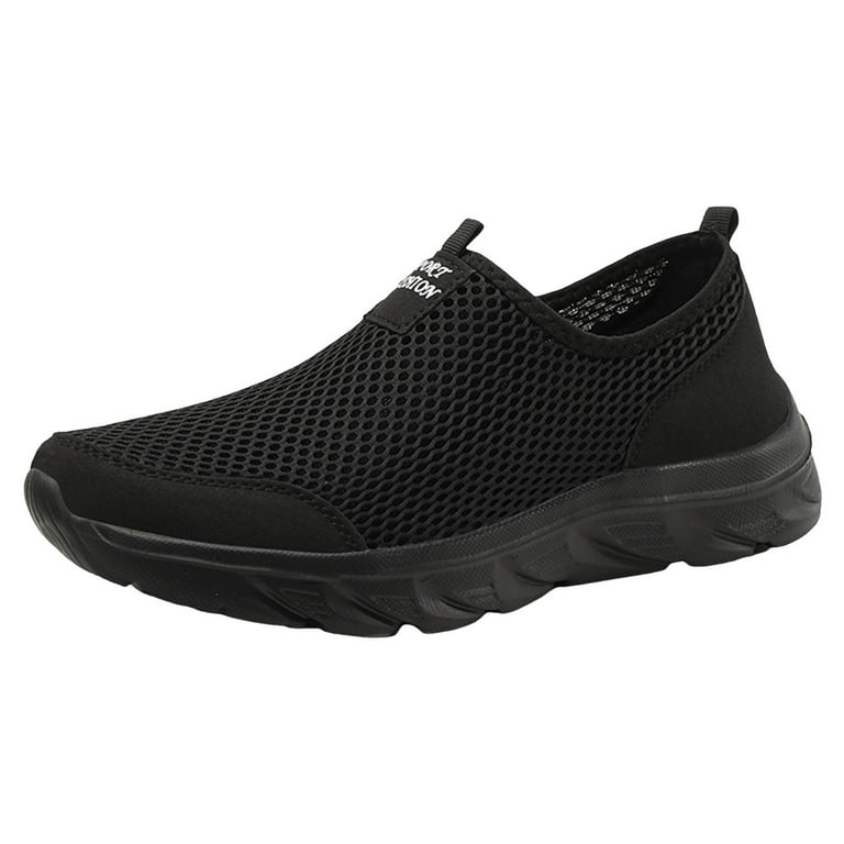 Caqnni Mens Slip On Walking Shoes Non Slip Running Shoes