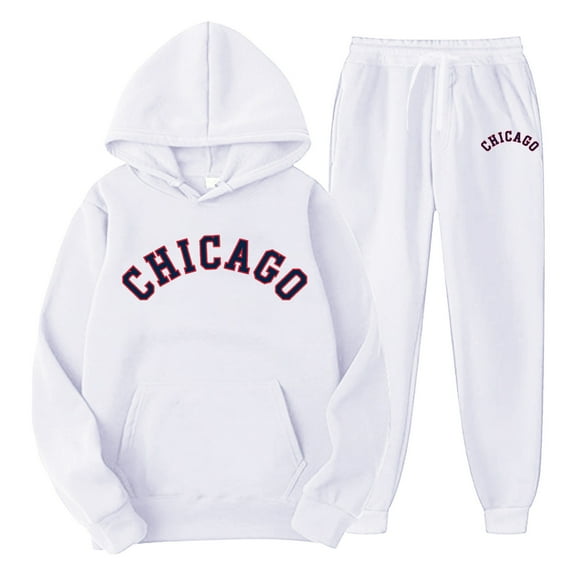 Caqnni Mens Suits Slim Fit Men's Track Suit Sets Long Sleeve Mens Letter Printing Outfits 2 Piece Fashion Sweatsuit Casual Set for Men (WH1,XL)