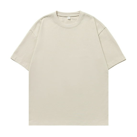 Caqnni Mens T-Shirts Tees Fashion T-Shirt Spring and Summer (Khaki,3XL)