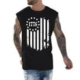 thumbnail image 1 of Caqnni Mens Tank Top 4th of July Shirt Big and Tall American Flag Patriotic Sleeveless Independence Day Shirt(Black,M), 1 of 1