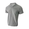 thumbnail image 1 of Caqnni Mens Textured Knit Polo Shirts Regular Fit Stretchy Golf Shirts (Grey,XXL), 1 of 7