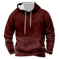 thumbnail image 1 of Caqnni Mens Tie Dye Hoodie Pullover- Sweatshirt Lightweight Loose Fit Hooded Jackets Big And Tall (XL,Wine), 1 of 5