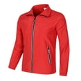 thumbnail image 1 of Caqnni Mens Windbreaker Jackets Lightweight Casual Summer Windbreaker Outdoor Golf Fashion Coat for Men Running (Red,3XL), 1 of 3