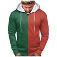 Caqnni Mens Zip Up Hoodies Slim Fit Long Sleeve Outwear with Zip