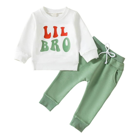 Caqnni Baby Boy Clothes Baby Boy Contrast Color 2PCS Outfits Long Sleeve Tops Pants Set Baby Boy Fall Winter Clothes for 0 6 12 18 24 M 1t 2t 3t 4t 5t 6t Pajamas Set(12-18 Months,Grey)