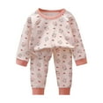thumbnail image 1 of Caqnni Baby Boy Fall Winter Clothes Checkered Long Sleeve Color Block Sweatshirt Pants Set Toddler Outfits Fall Winter Set Pajama Sets Baby Layette & Gift Sets(3-4 Years), 1 of 5