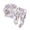 thumbnail image 1 of Caqnni Baby Boy Girl Clothes Cute Romper Bodysuit and Pants /2- 3 Piece Coming Home Outfits Pajamas & Dailywear Set 3 6 9 12 18 24 Months 2T 3T(12-18 Months), 1 of 4