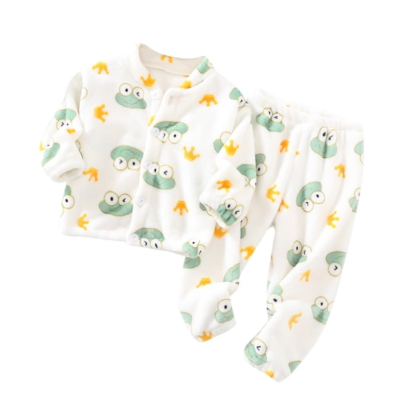 Caqnni Baby Boy Girl Clothes Cute Romper Bodysuit and Pants /2- 3 Piece Coming Home Outfits Pajamas & Dailywear Set 3 6 9 12 18 24 Months 2T 3T(White,12-18 Months)