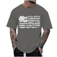 thumbnail image 1 of Caqnni Patriotic American T-Shirt for Men 4th of July - USA Flag Shirts for Guys(Dark Gray,XXL), 1 of 5