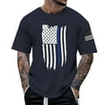 thumbnail image 1 of Caqnni Patriotic American T-Shirt for Men 4th of July - USA Flag Shirts for Guys(Navy,M), 1 of 4