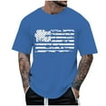 thumbnail image 1 of Caqnni Patriotic Shirts for Men 4th of July Tee Tops Red White Blue T-Shirt Tops(Blue,3XL), 1 of 5
