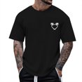 thumbnail image 1 of Caqnni Pullover Tops for Men Short Sleeve Shirts Classic Fit Crew Neck Tee T-Shirts(Black,M), 1 of 4