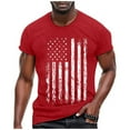 thumbnail image 1 of Caqnni Shirt for Men USA Flag Tshirt America T-Shirt American Flag T-Shirt for Men Shirts for Men (Red,XL), 1 of 3