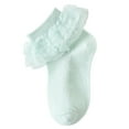 thumbnail image 1 of Caqnni Socks for Girls Toddler Ruffle Socks Lace Socks for Kids Baby Socks Frilly Dress Ankle Socks Dress Socks Ruffle Lace Socks ,7-9 Years, 1 of 4