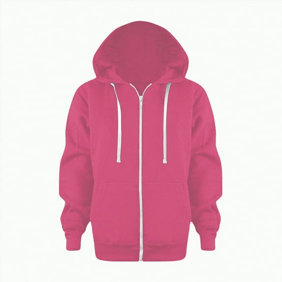 Caqnni Sweatshirt Color Solid Zip Jackets Long Hoodie Top Sleeve Up Little Girls Kids Boys Coat&jacket Long Sleeve Coat for 7-8 Years