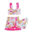 thumbnail image 1 of Caqnni Swimsuit for Girls 2 Piece Bathing Suits for Girls Two Piece Swimsuit Beach Ruffle Halter Neck Girls Swimsuits Summer Beach Girls Swimsuits 4-5 Years,Hot Pink, 1 of 7