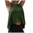 thumbnail image 1 of Caqnni Tank Tops for Women Summer Outfits 2026 Crew Neck Casual Sleeveless Shirts Blouses Clothes Womens Sleeveless Tank Top (L,A1-Dark Green), 1 of 5