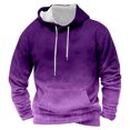 thumbnail image 1 of Caqnni Tie Dye Hoodies for Men per Fleece Sweatshirt Heavy Hooded Warm Winter Coats Pullover Big Tall (L,Purple), 1 of 5