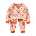 thumbnail image 1 of Caqnni Toddler Baby Boy Clothes Contrast Color Long Sleeve Crewneck Sweatshirt Top Casual Pants Set 2Pcs Fall Winter Outfits 2PCFor 1t 2t 3t 4t 5t Long Sleeve Pajamas Set ，18-24 Months, 1 of 2