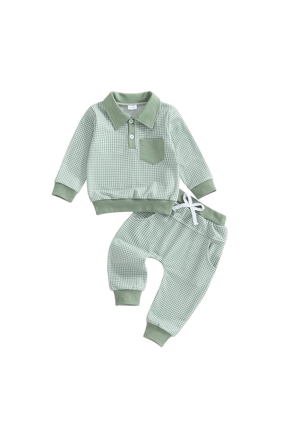 Toddler Baby Boy Clothes Contrast Color Long Sleeve Crewneck Sweatshirt Top Casual Pants Set 2Pcs Fall Winter Outfits Children Sleepwear Sets Gift Sets(18-24 Months)