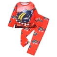 thumbnail image 1 of Caqnni Toddler Baby Boy Clothes Cute Color Block Long Sleeve Sweatshirt Tops and Stretch Pants Fall Winter Outfit for 0 6 12 18 24 M 1t 2t 3t 4t 5t Pajamas & Dailywear Setï¼4-5 Years, 1 of 5
