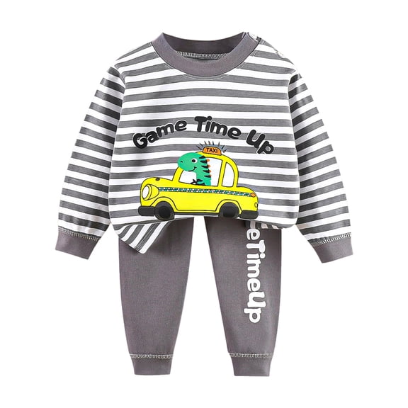 Caqnni Toddler Baby Boy Clothes Long Sleeve Color Block Sweatshirt Top Drawstring Pants Set 2Pcs Fall Winter Outfits for 0 6 12 18 24 M 1t 2t 3t 4t 5t 6t Pajamas & Dailywear Setรฏยผย4-5 Years