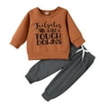 Caqnni Toddler Baby Boy Clothes Set Fall Winter Sweat Suit Outfit Cute