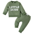 thumbnail image 1 of Caqnni Toddler Baby Boy Fall Outfit Sweatshirt Tops Elastic Pants Set Cute Clothes for 0 6 12 18 24 M 1t 2t 3t 4t 5t 6t Gift Sets(2-3 Years), 1 of 9
