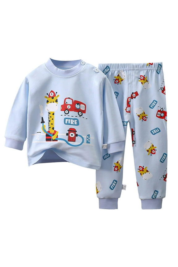 Caqnni Toddler Baby Boy Fall Winter Outfits Letter Crewneck Sweatshirt Casual Pants 2Pcs Fall Winter Set for 0 6 12 18 24 M 1t 2t 3t 4t 5t Pajamas & Dailywear Set,6-12 Months