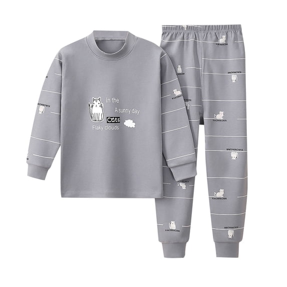 Caqnni Toddler Baby Boy Girl Clothes Tshirt Long Sleeve Top Pants 2PCS Fall Winter Baby Outfit Set Sweatsuit Fall Winter Set for 0 6 12 18 24 M 1t 2t 3t 4t 5t Pajamas & Dailywear Set,4-5 Years