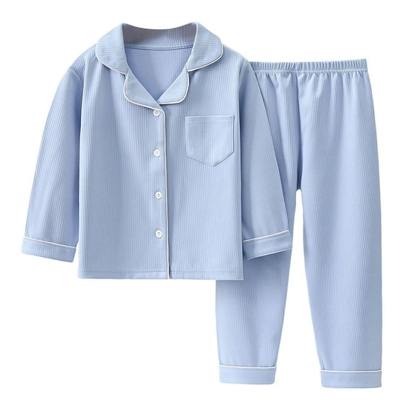 Caqnni Toddler Baby Boy Girl Fall Clothes Contrast Color Long Sleeve Sweatshirt Tops and Pants Set 2Pcs Winter Outfits Fall Winter Set for 0 6 12 18 24 M 1t 2t 3t 4t 5t 6t,3-4 Years,Blue